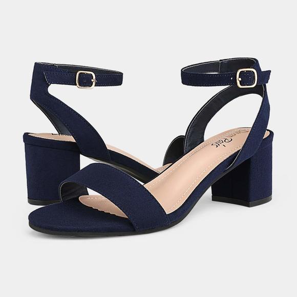 NEW DREAM PAIRS WOMENS OPEN TOE ANKLE STRAP LOW BLOCK CHUNKY HEELS SANDAL PARTY - Picture 3 of 6